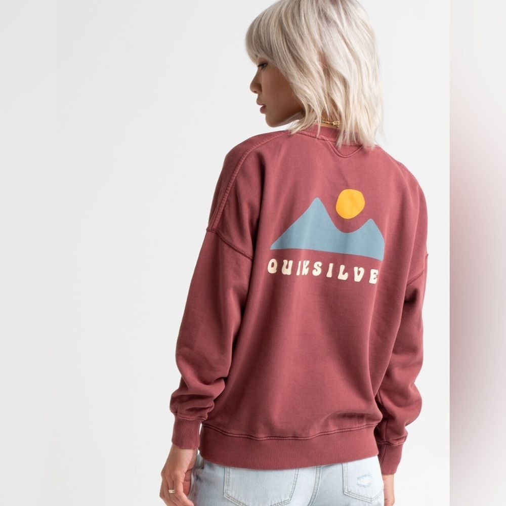 Women’s Quiksilver Crewneck sweatshirt Sun Mountain Graphic - size S